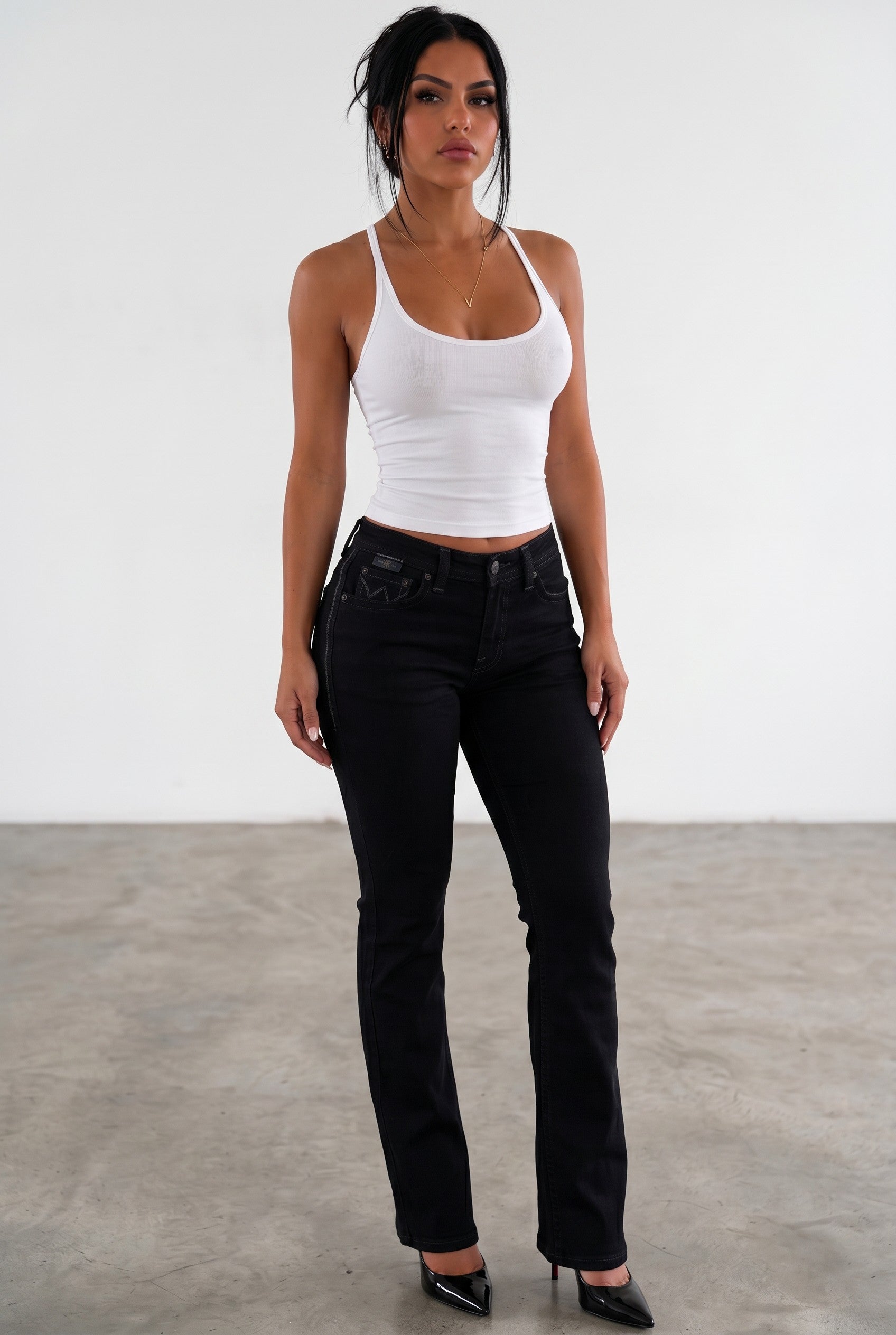 Shadow Stitch Bootcut Jeans