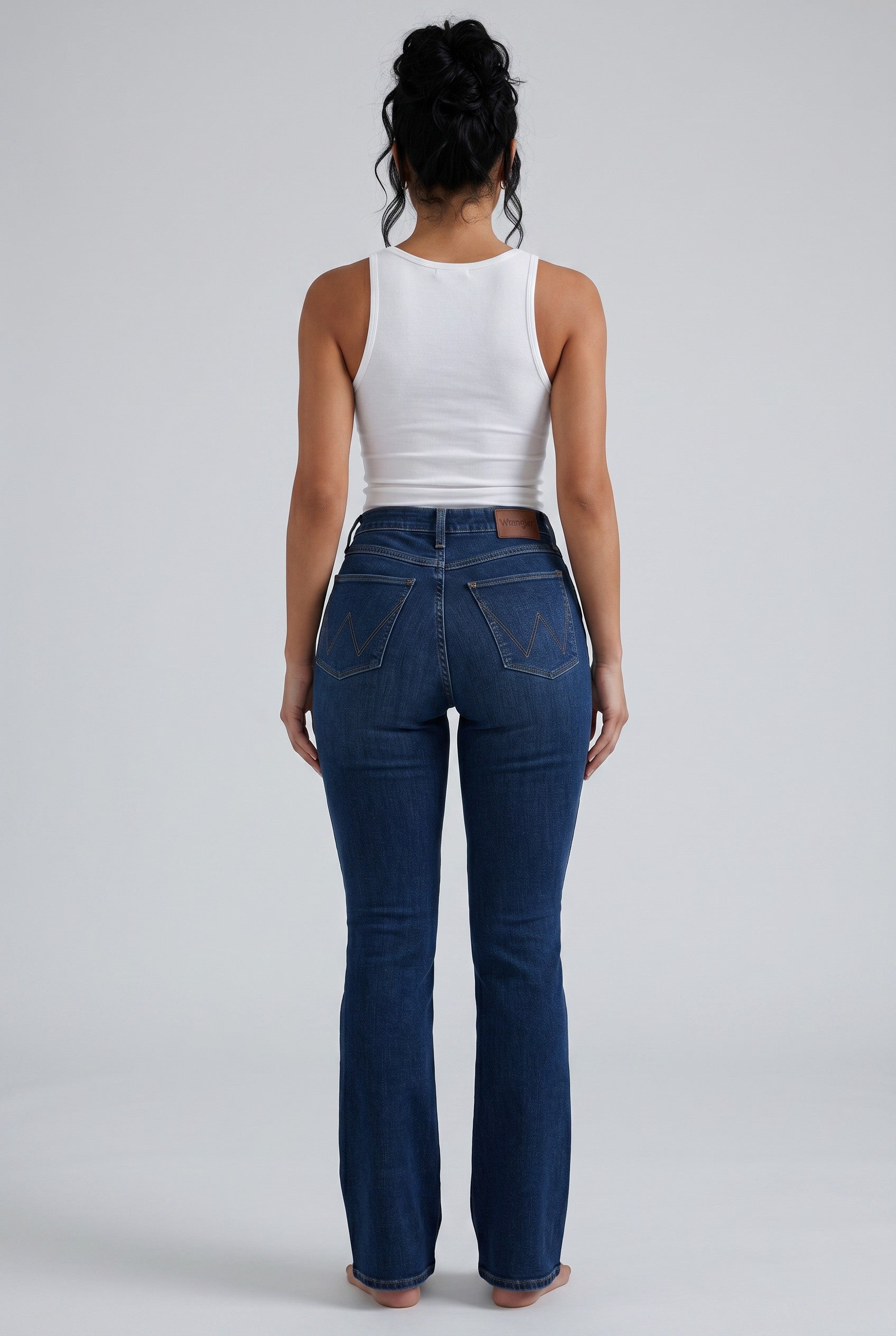 Wrangler High-Rise Slim Bootcut Jeans – Medium Wash