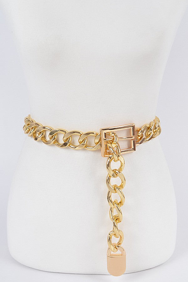 Chunky Chain Link Buckle Belt