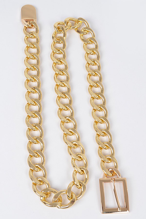 Chunky Chain Link Buckle Belt