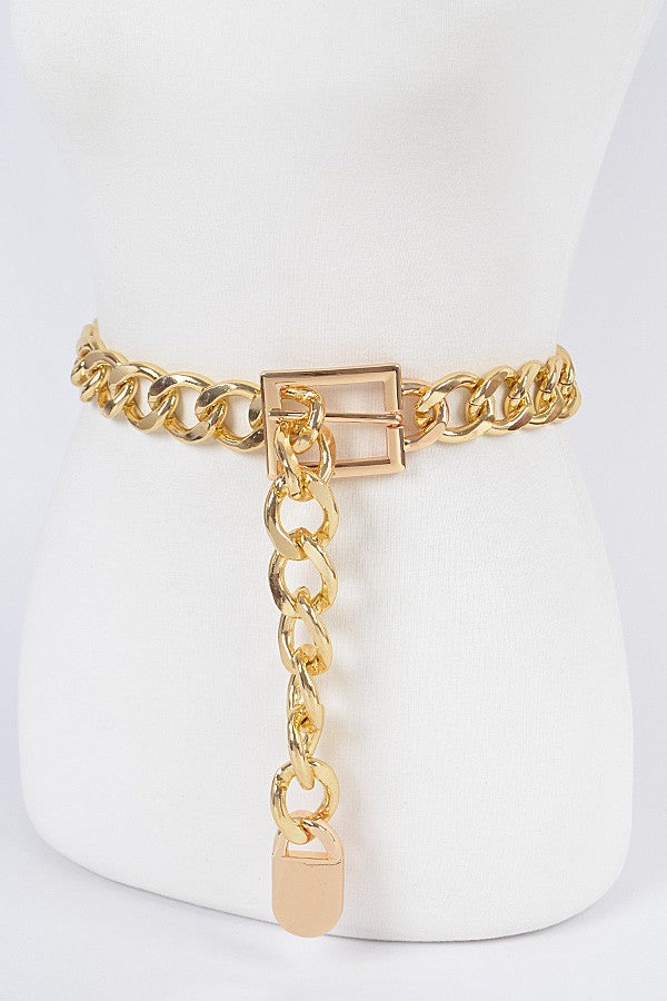 Chunky Chain Link Buckle Belt
