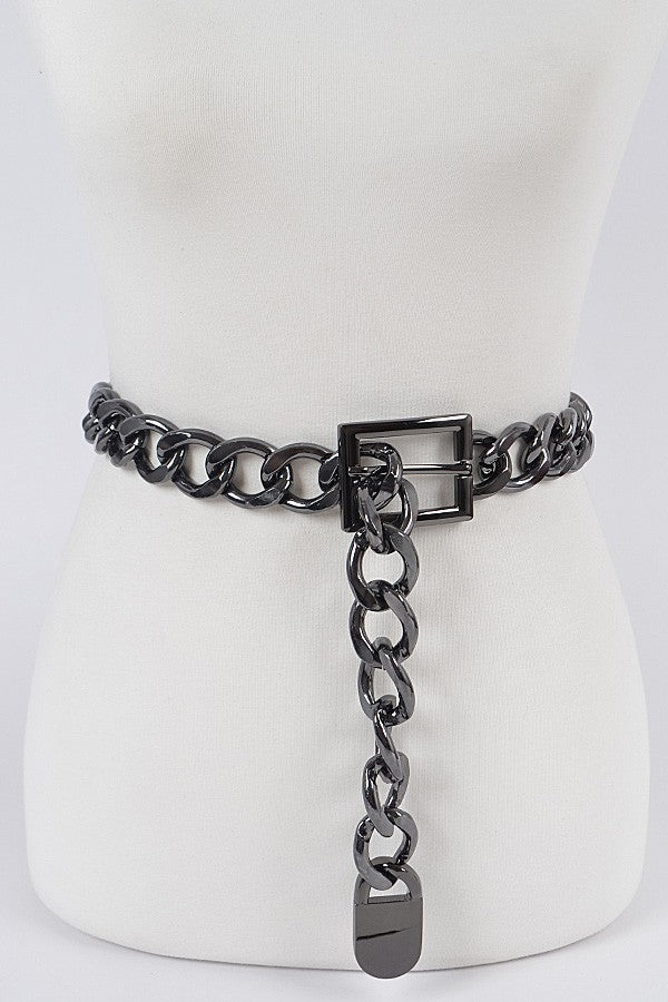 Chunky Chain Link Buckle Belt