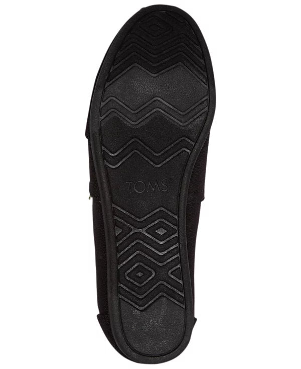 TOMS Alpargata Slip-On Flats - Black/Black