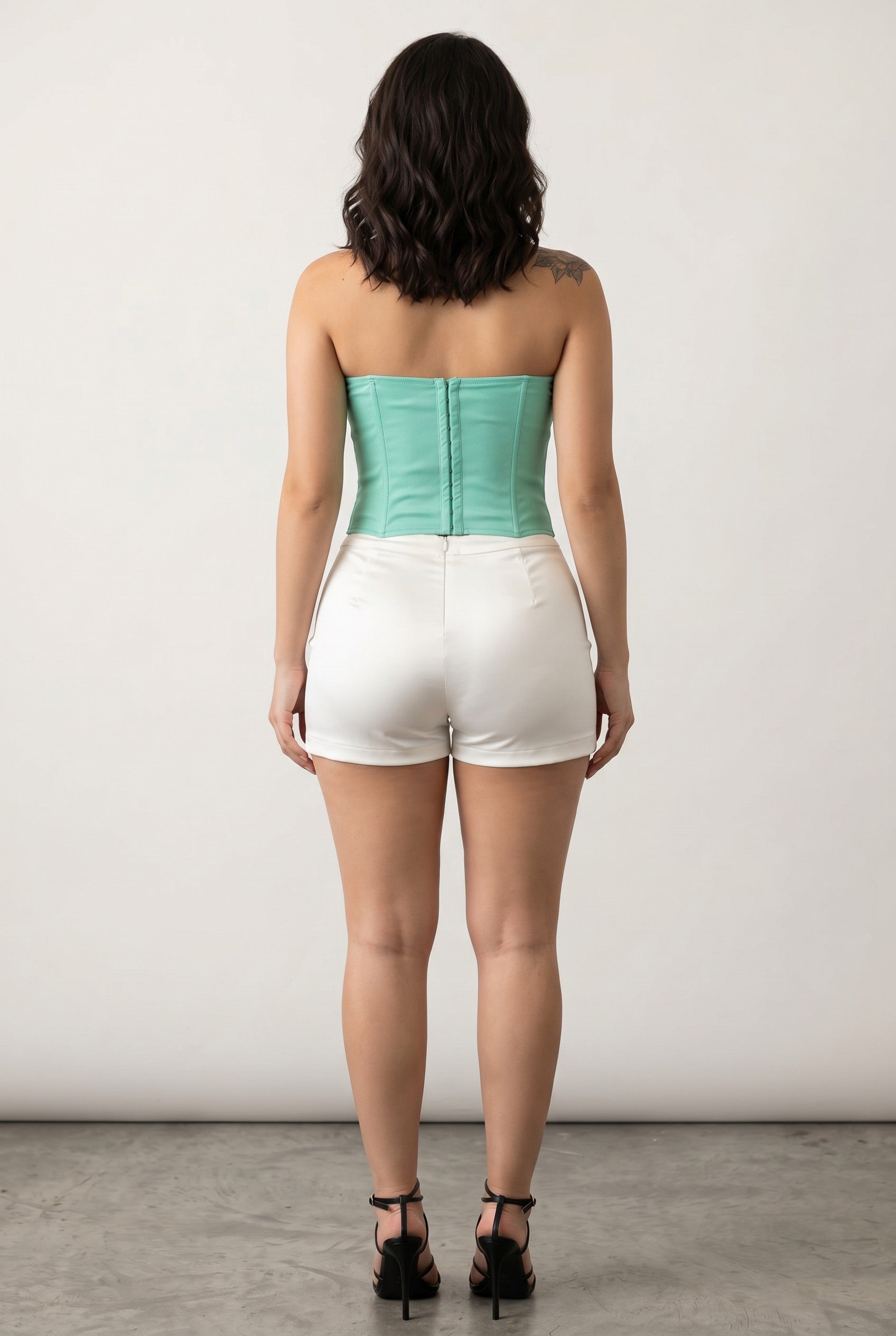 Mint Strapless Corset Bustier Top