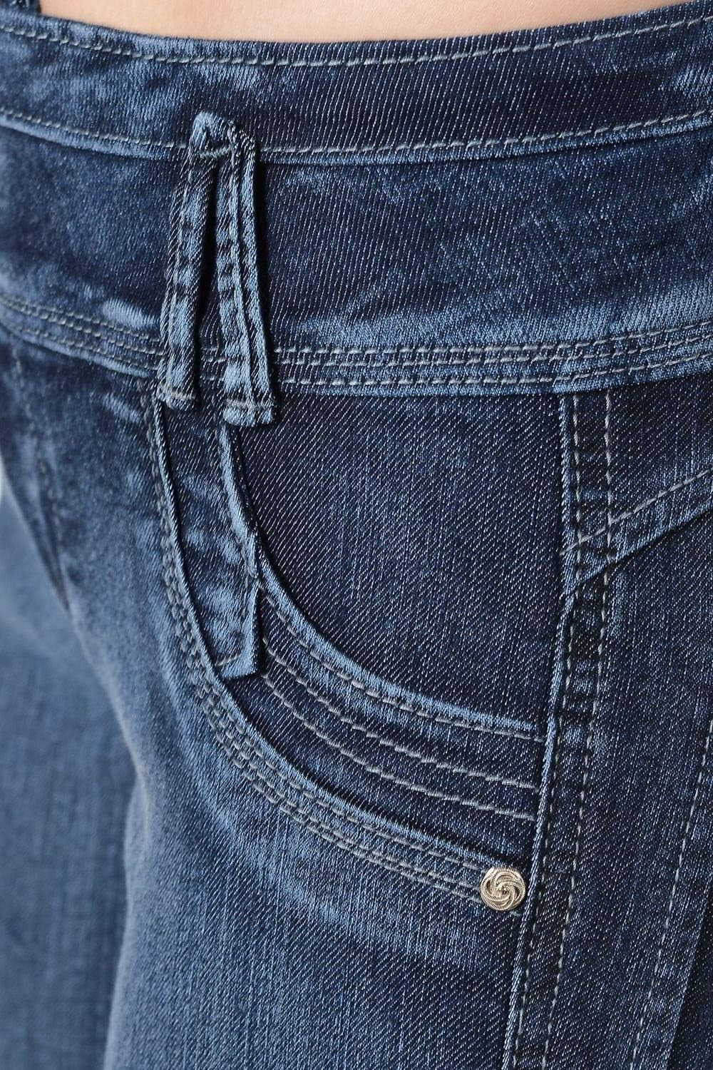 Classic Stretch Skinny Jeans with Double-Button Waist – Navy