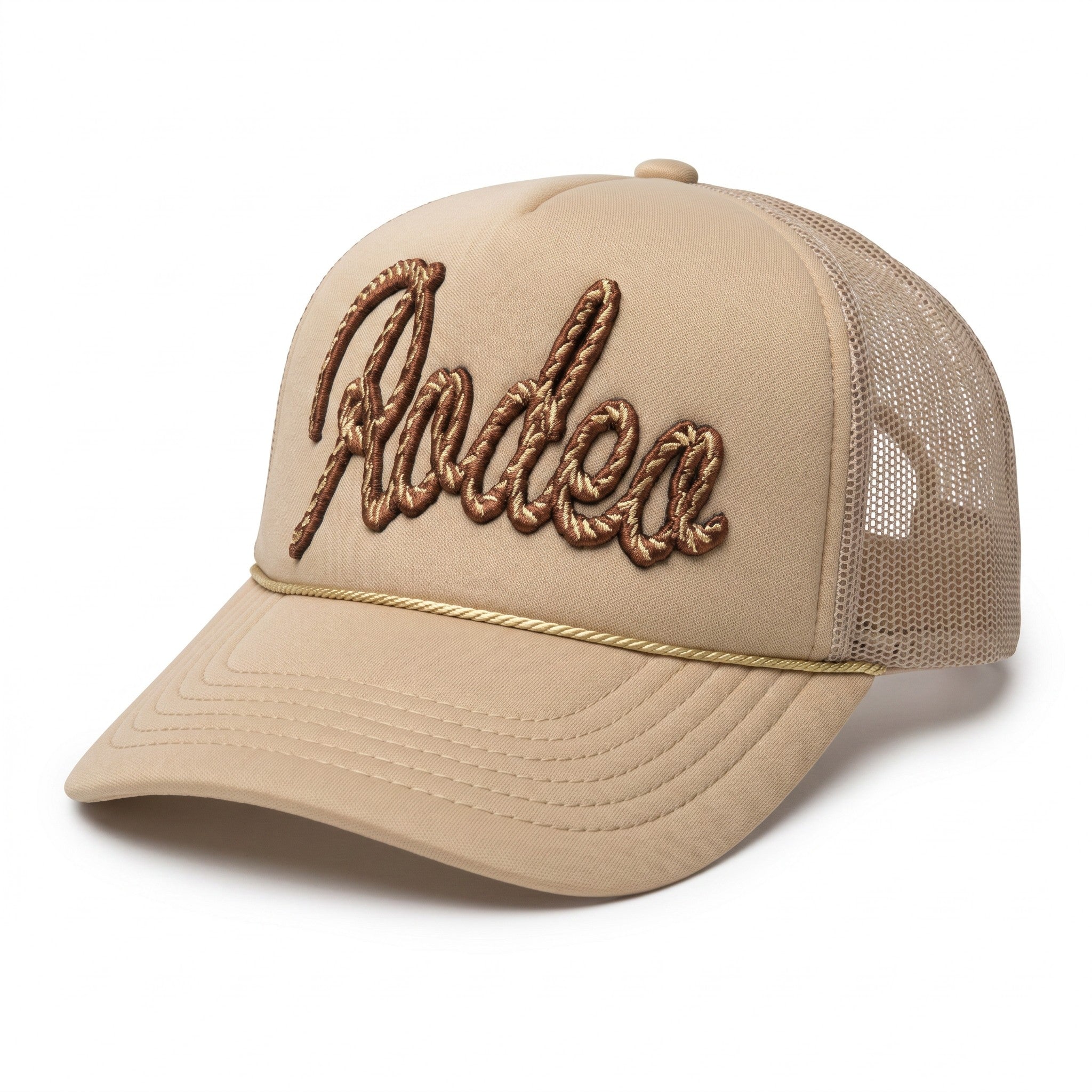 Rodeo Rope Puff Embroidery Foam Trucker Hat
