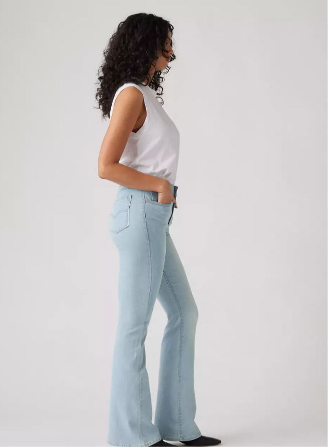 Levi’s 726 High Rise Flare Jeans – Light Wash Slim Fit Bootcut Denim