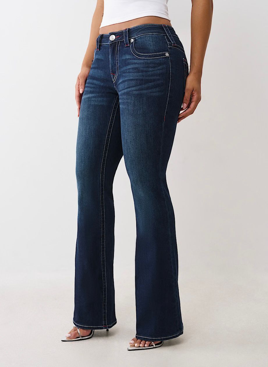 True Religion Becca Mid Rise Big T Bootcut Jean