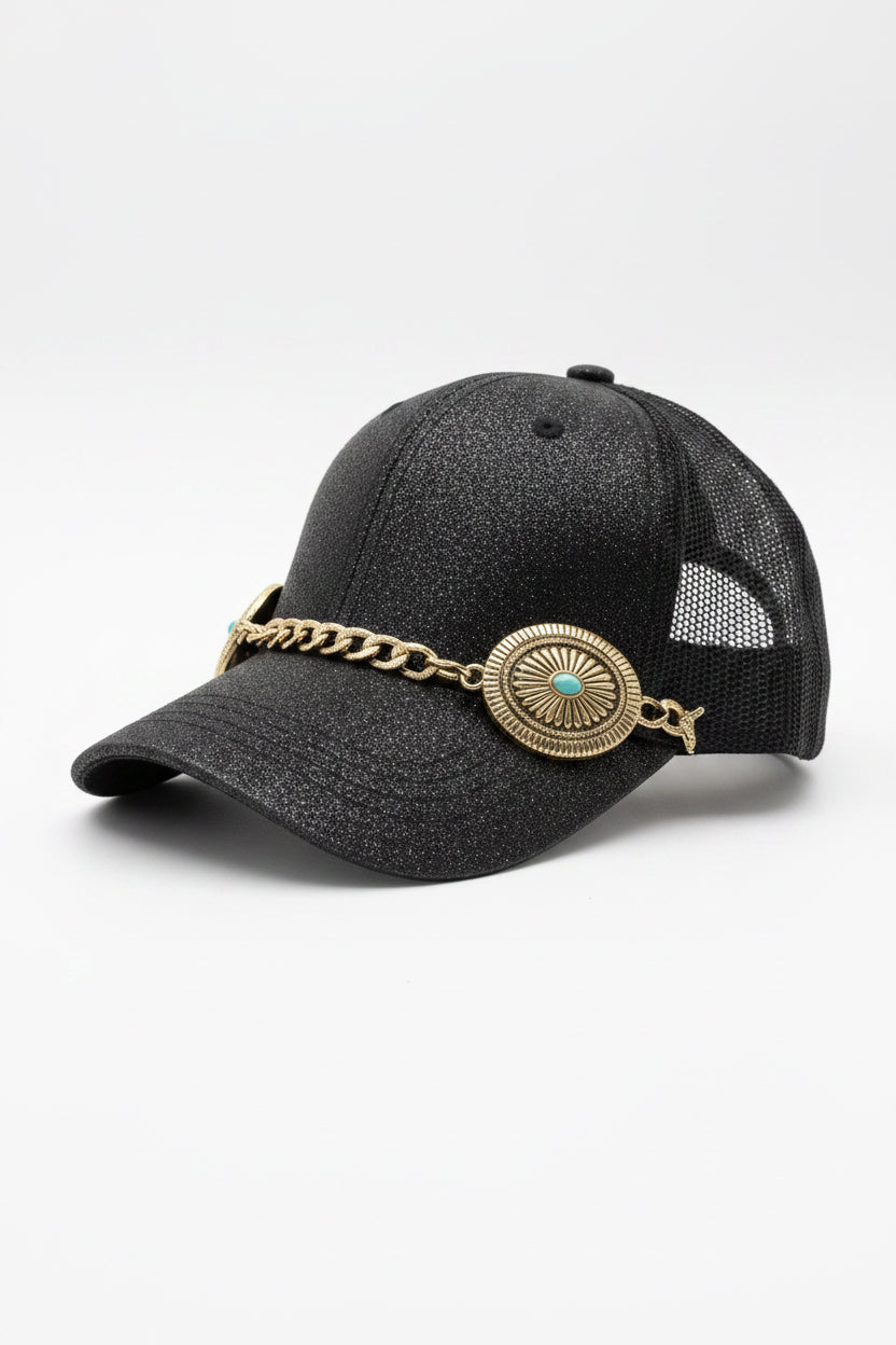 Oval Concho Trucker Hat