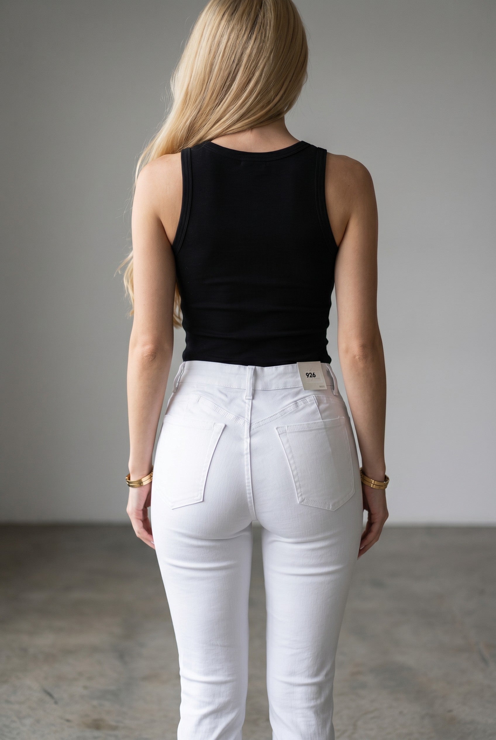 High-Rise White Skinny Jeans