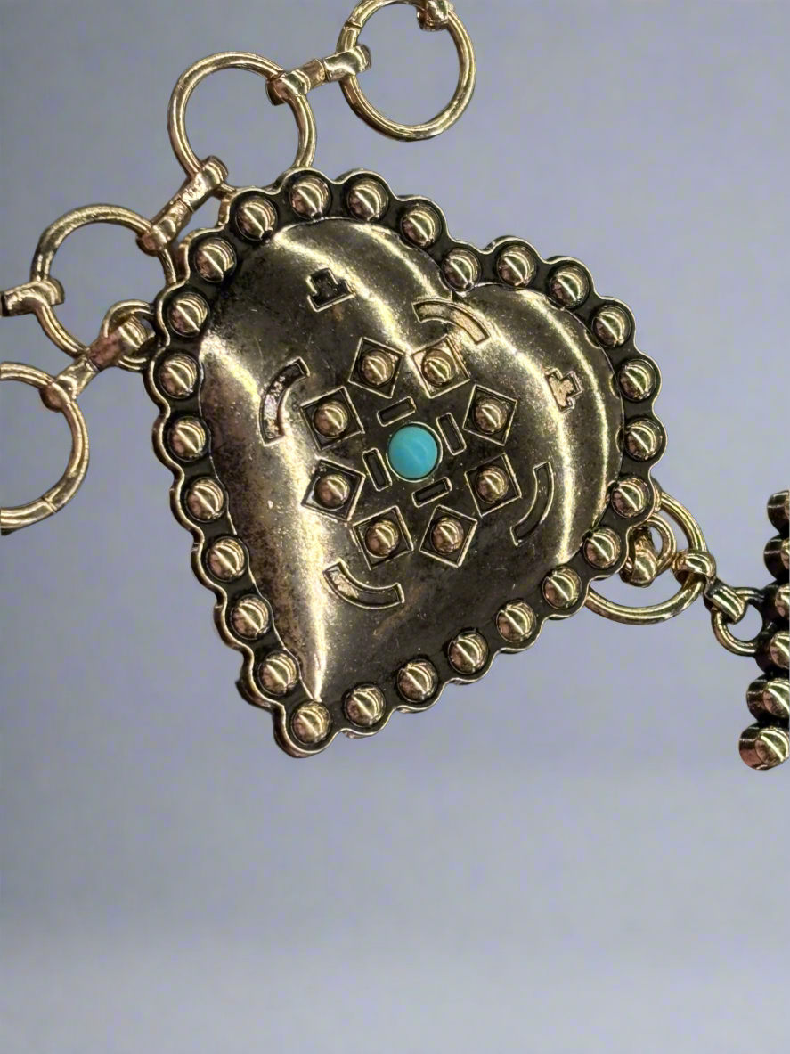 Heart & Cross Chain Belt