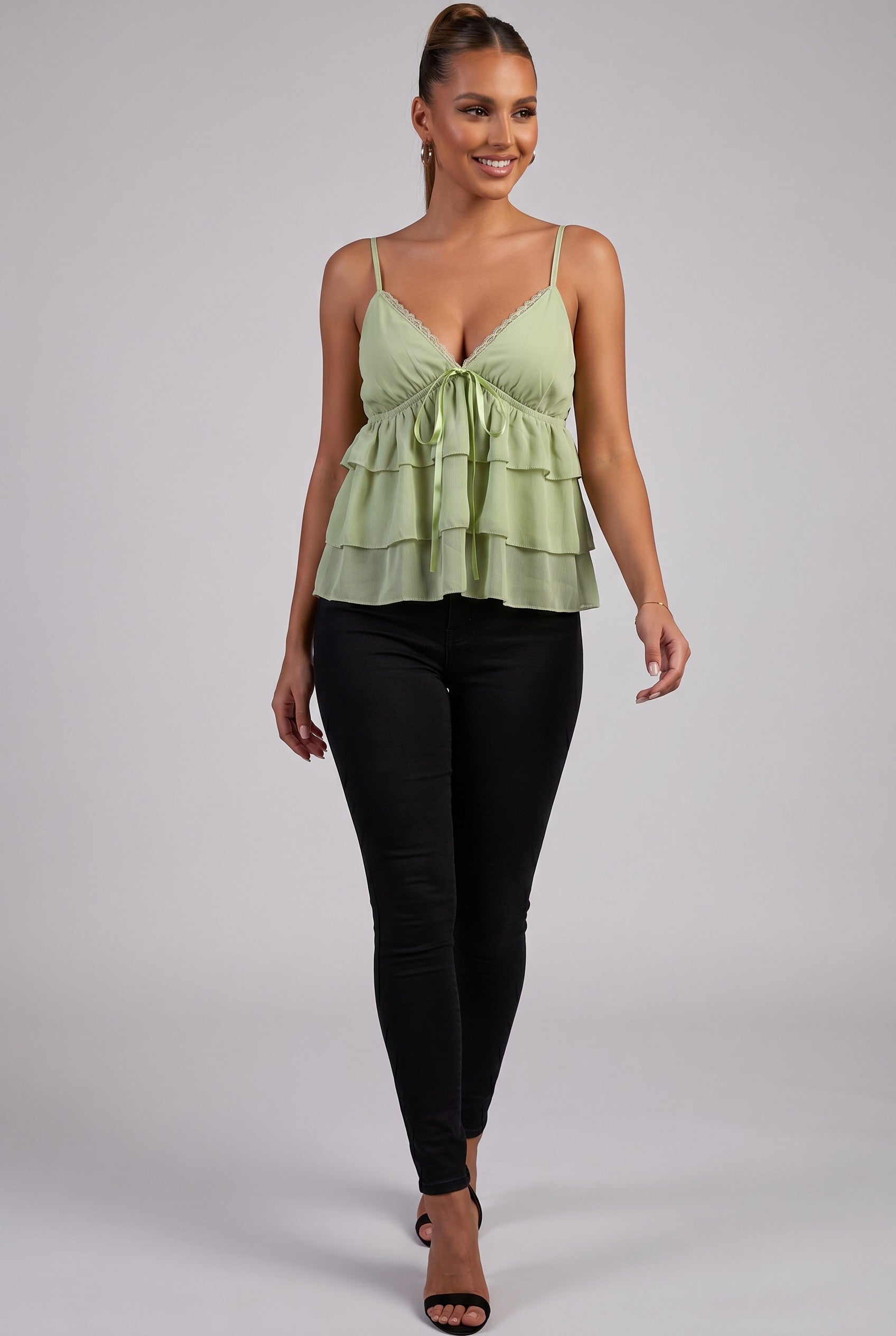 Celestine Ruffle Chiffon Cami Top