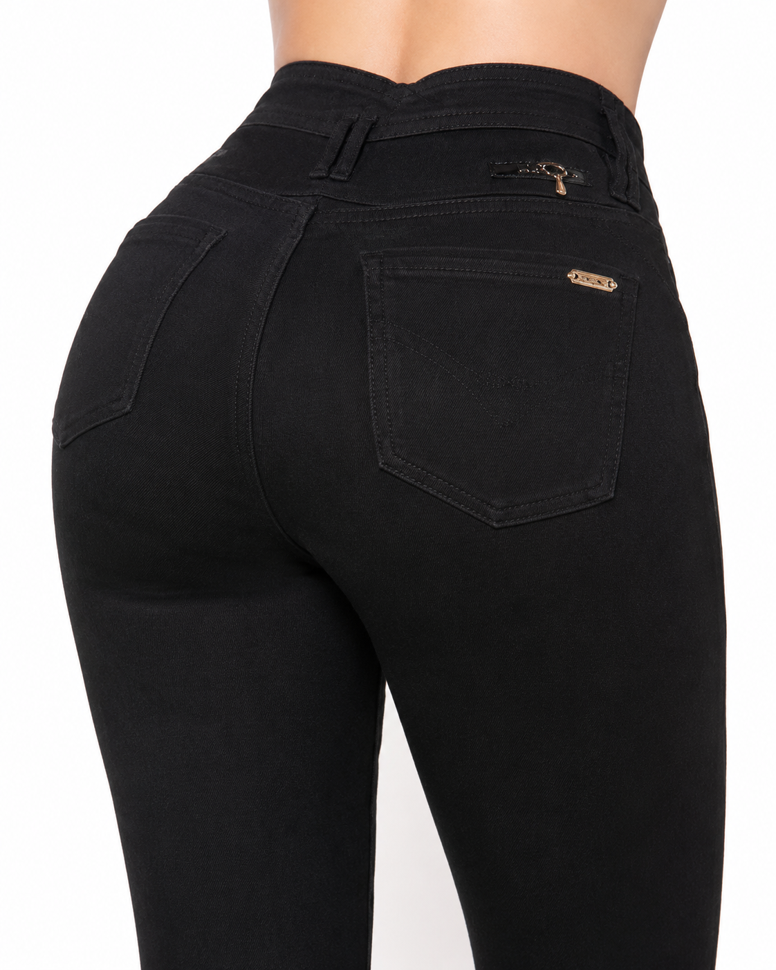 Sexy Couture High-Waist Push-Up Skinny Jeans – Black