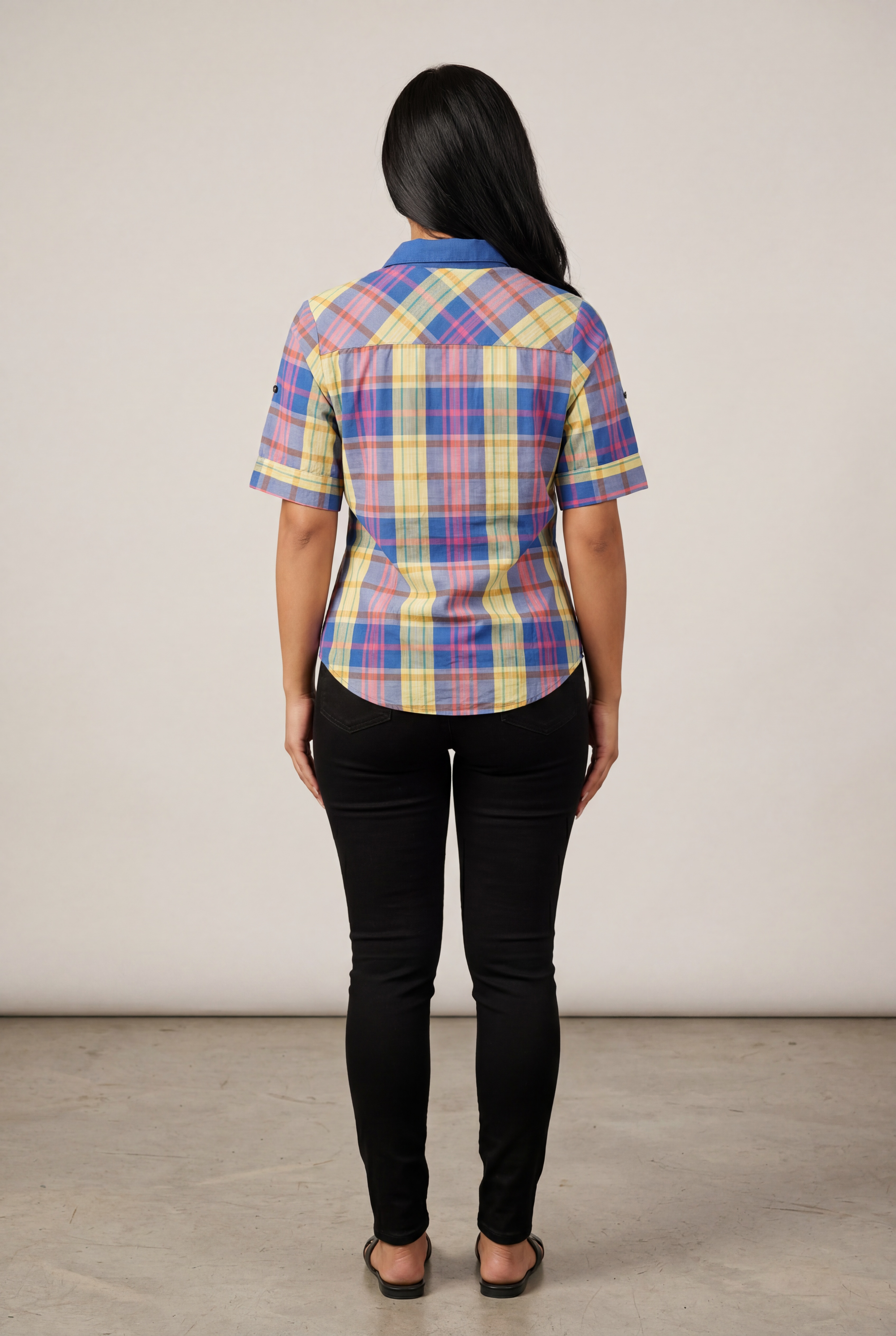 The Valencia Plaid Shirt – Fitted Short Sleeve