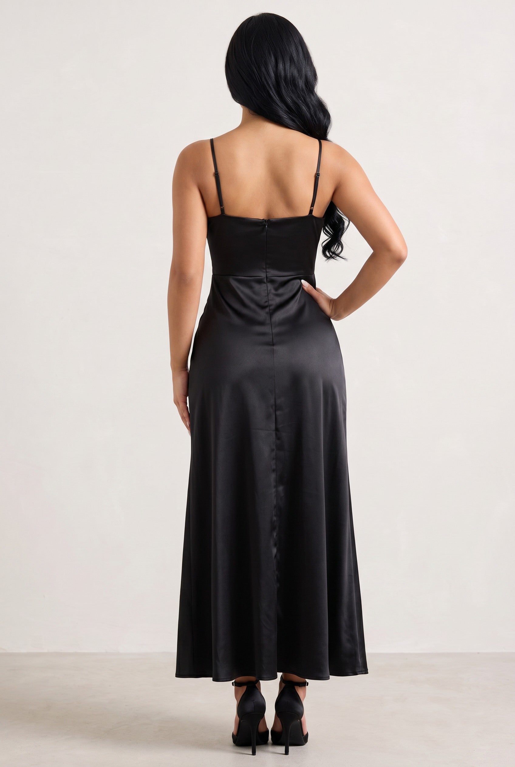 Seraphina Satin Cutout Midi Dress