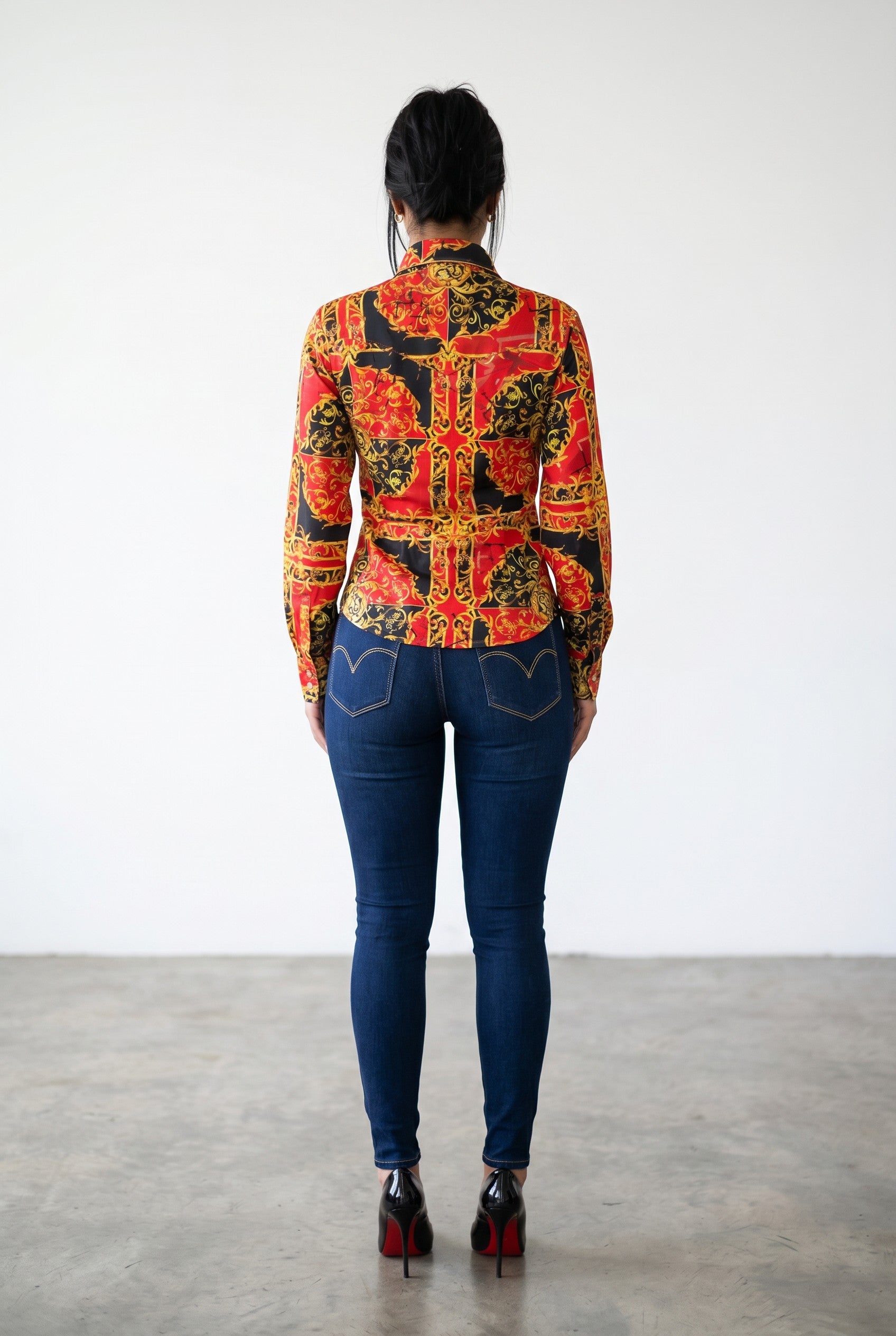 Imperial Équestre Silk-Touch Western Blouse