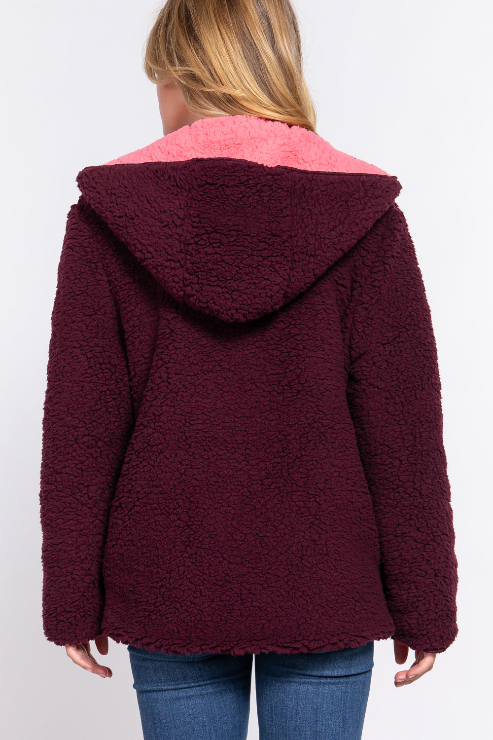 Reversible Faux Fur Hooded Jacket