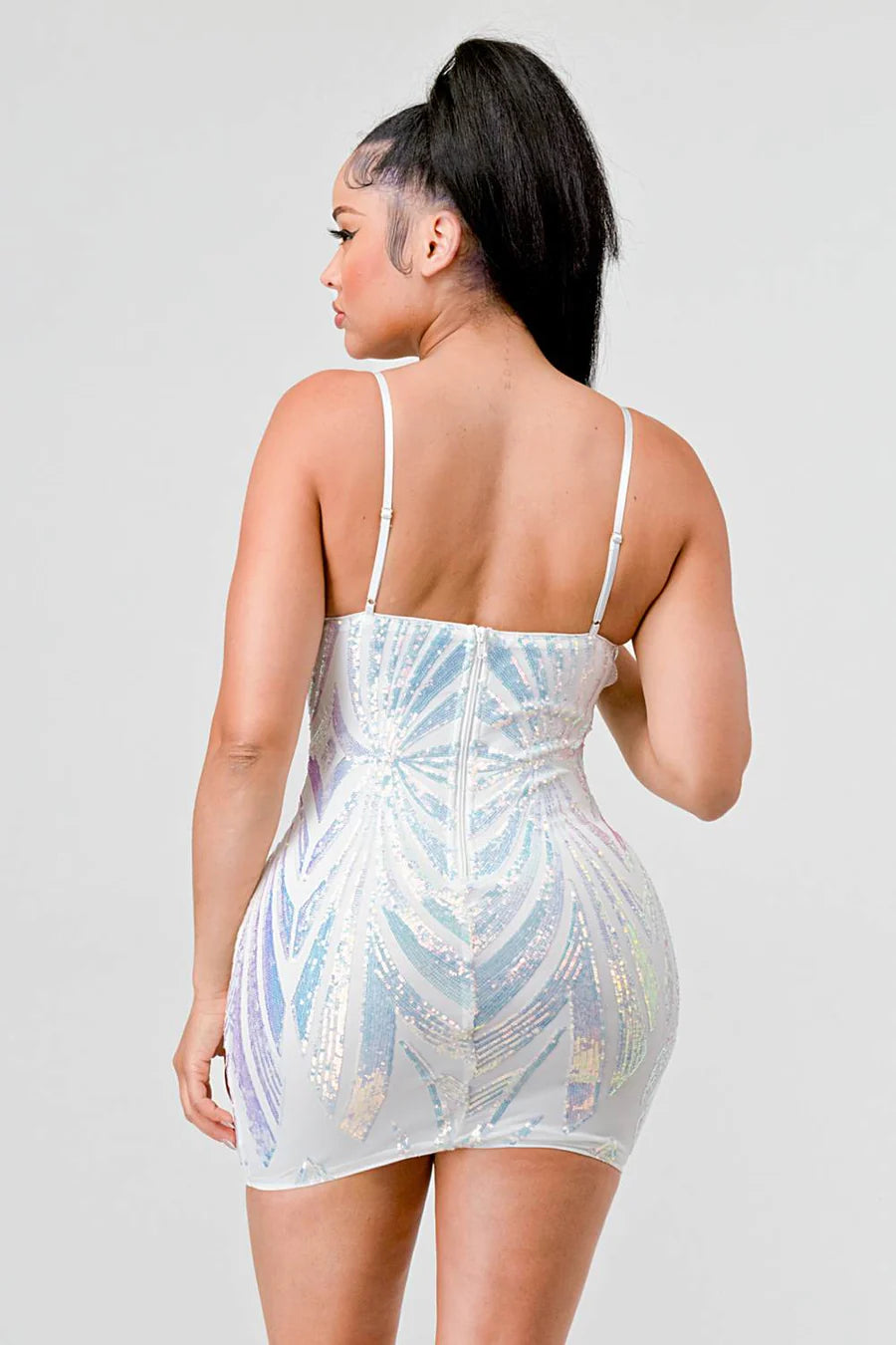 Privy Luxe Sequin Embellished Dress featuring shimmering sequins and elegant design for special occasions.