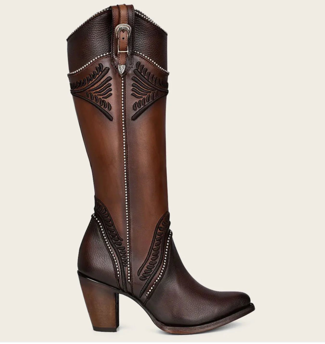 LD CHOCOLATE EMBROIDERY ROUND TOE - Vella Moda