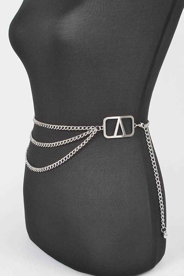 Layered Plus Size Metal Chain Belt product view 7