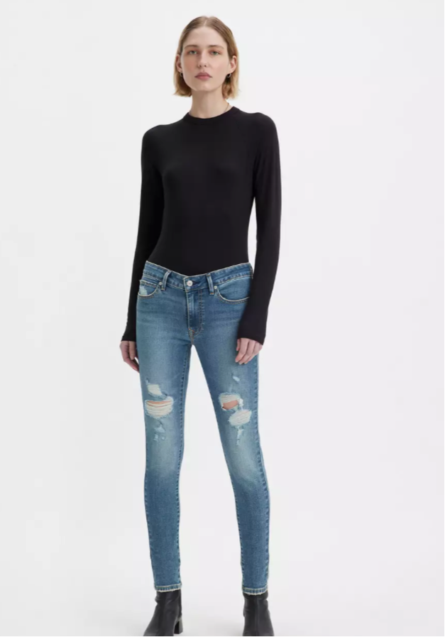 Levi's 711 Skinny Mid Rise Jeans - Vella Moda