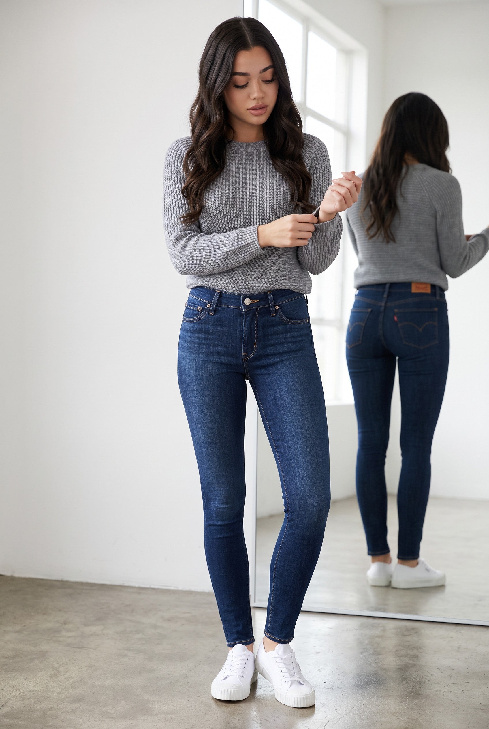 Levi's 711 Mid-Rise Skinny Jeans – Cobalt Overboard