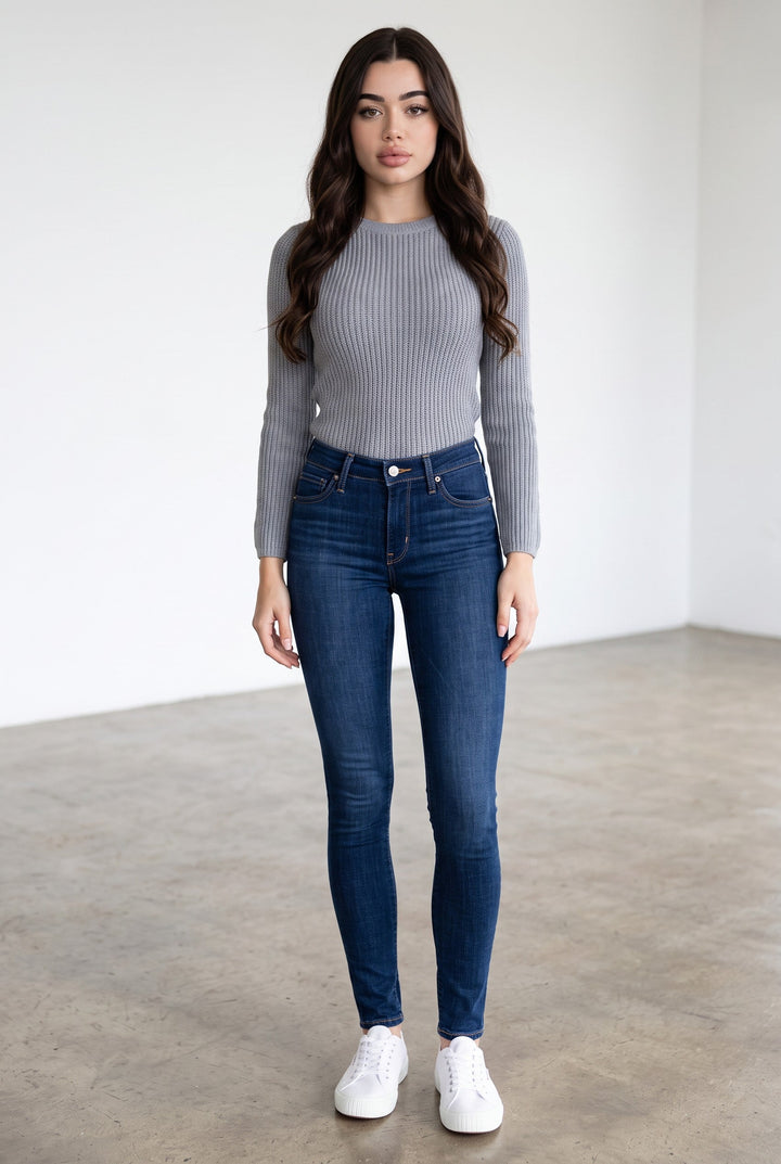 Levi's 711 Mid-Rise Skinny Jeans – Cobalt Overboard