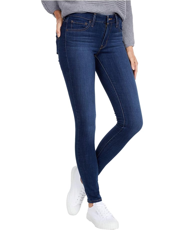 Levi's 711 Skinny Mid Rise Jeans - Dark Wash - Vella Moda