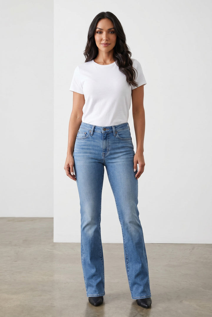 Levi's 725 High-Rise Bootcut Jeans – Eternal Indigo Mid Wash