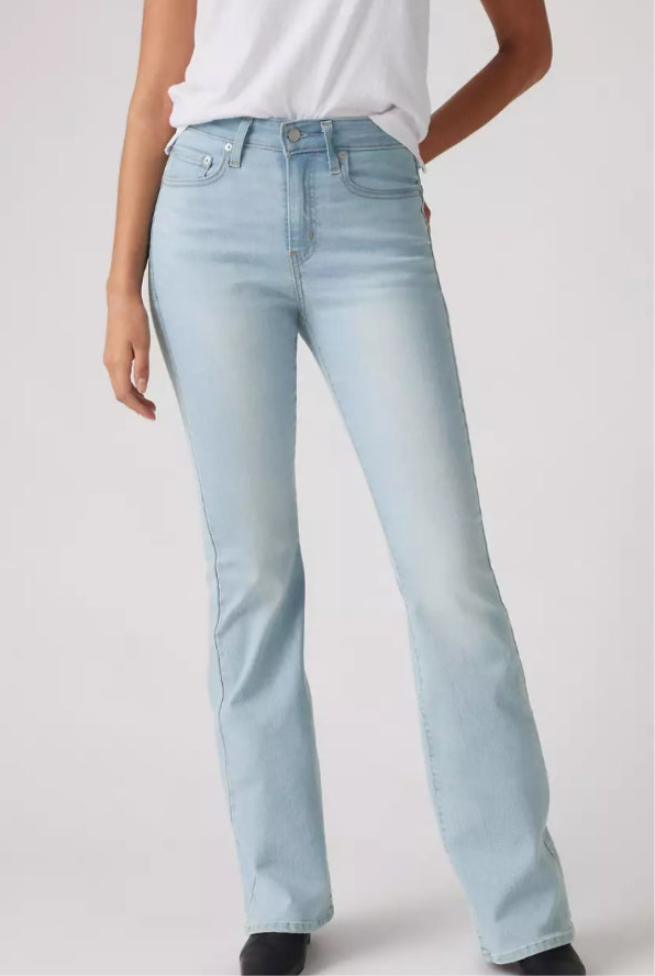 Levi’s 726 High Rise Flare Jeans – Light Wash Slim Fit Bootcut Denim