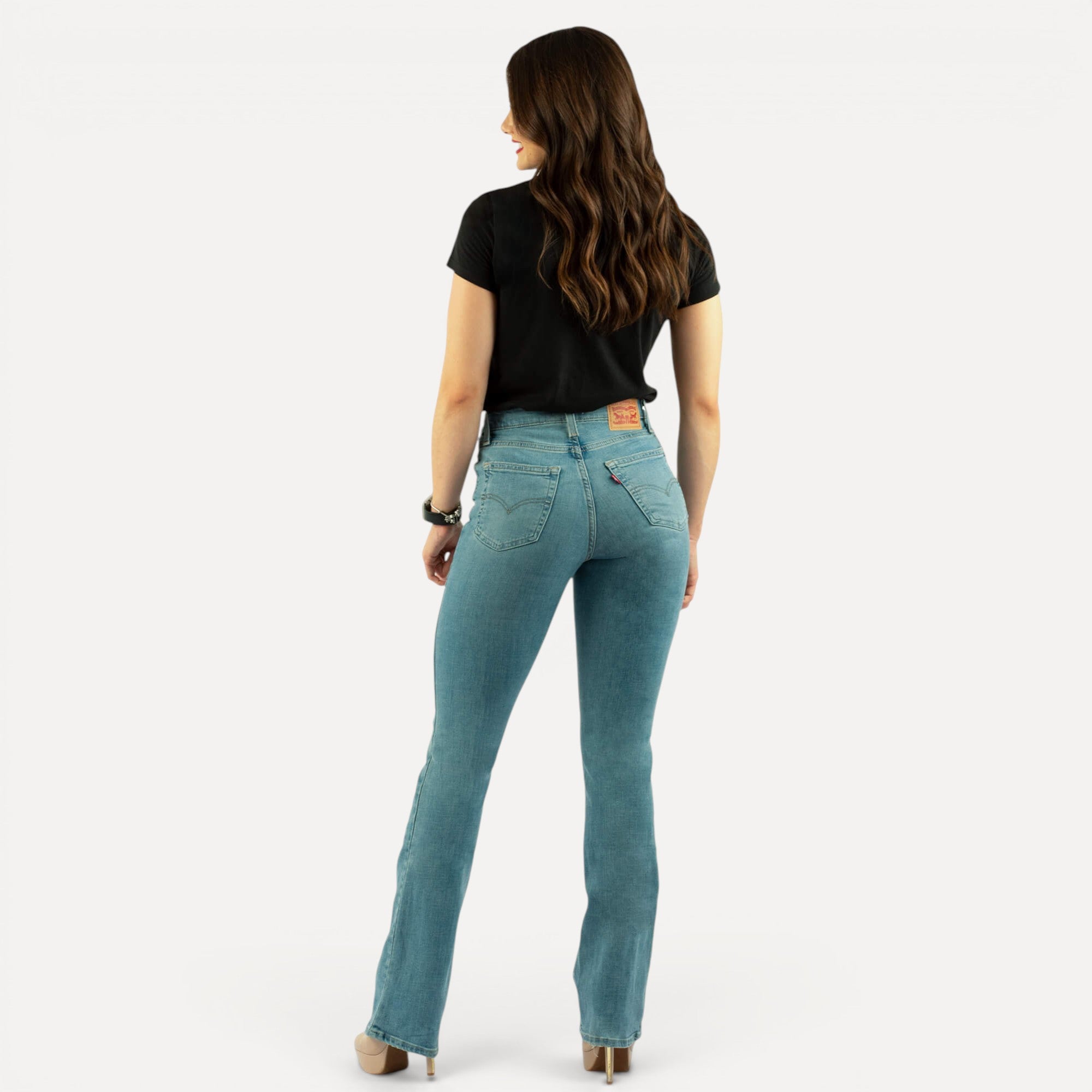 Levi's 725 High-Rise Bootcut Jeans – Crushed It Light Wash, full-length view