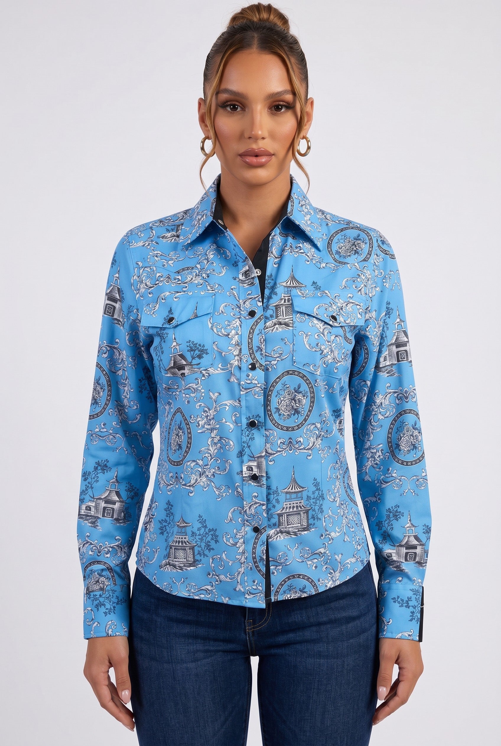 Toile Print Rodeo Western Shirt
