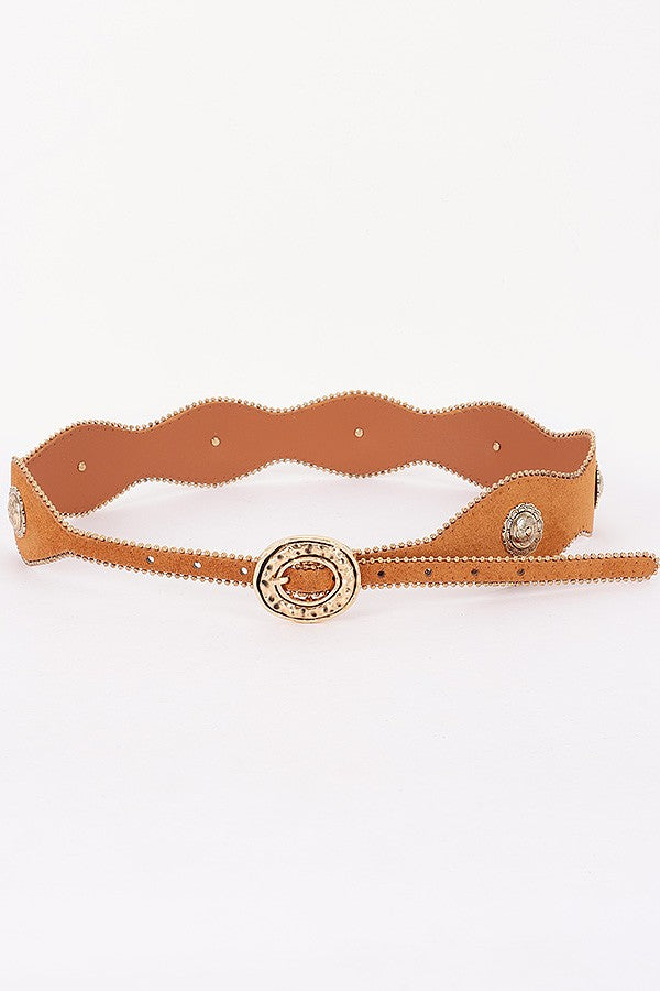 Scalloped Concho Western Belt product view 8