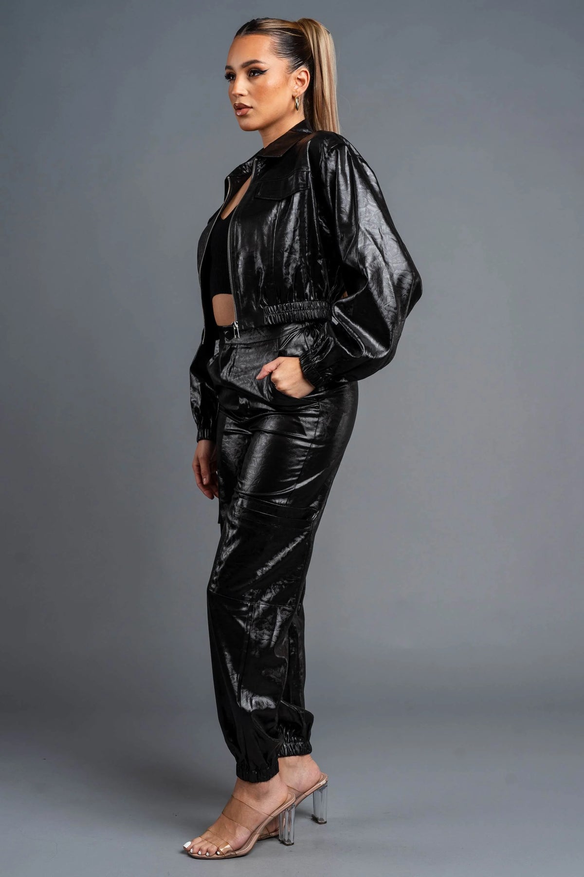 Zip-Up Jacket & Cargo Pants Set