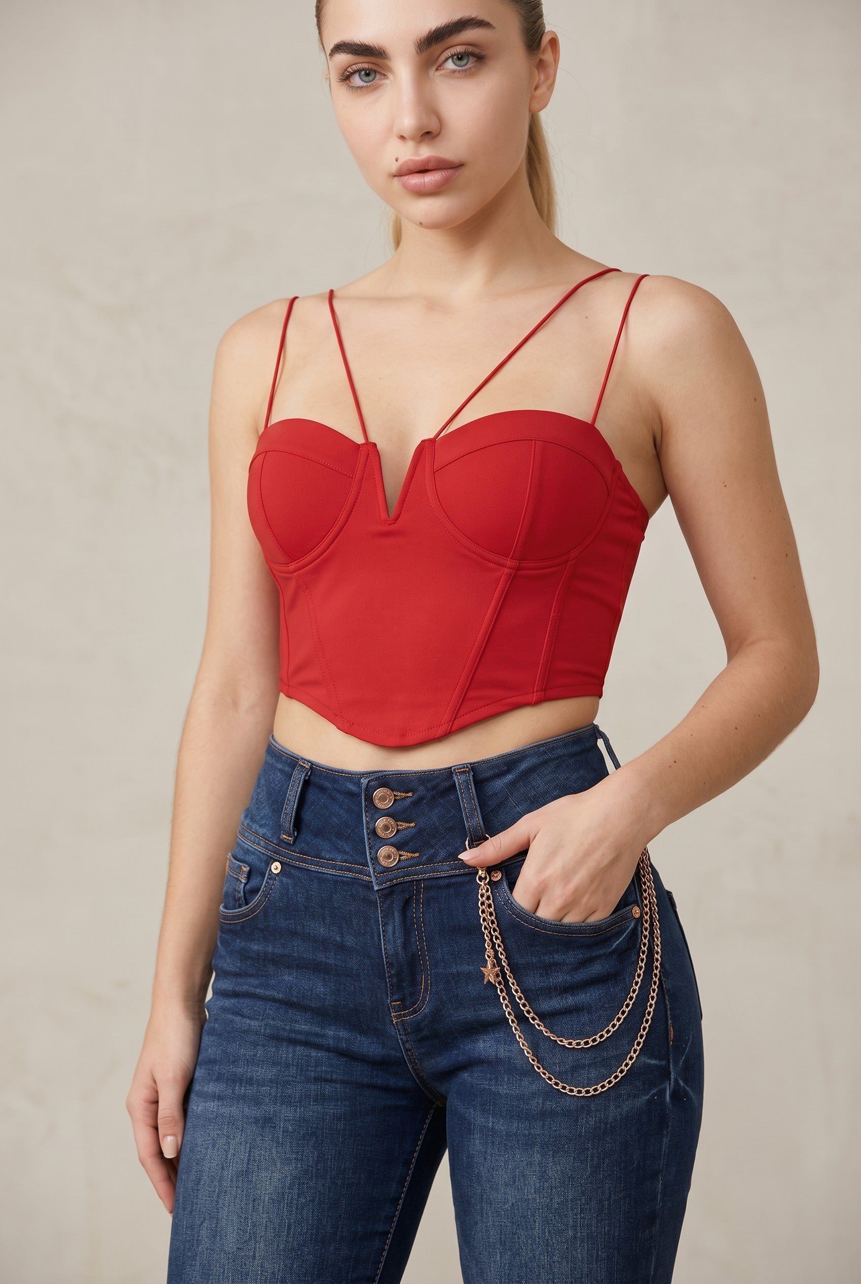 Sexy Couture High-Waist Push-Up Skinny Jeans – Faded Medium Wash
