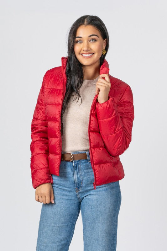 SIREN - JUNIOR QUILTED NYLON PUFFER JACKET - Vella Moda