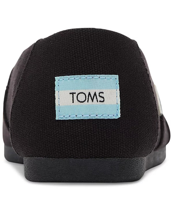 TOMS Alpargata Slip-On Flats - Black/Black