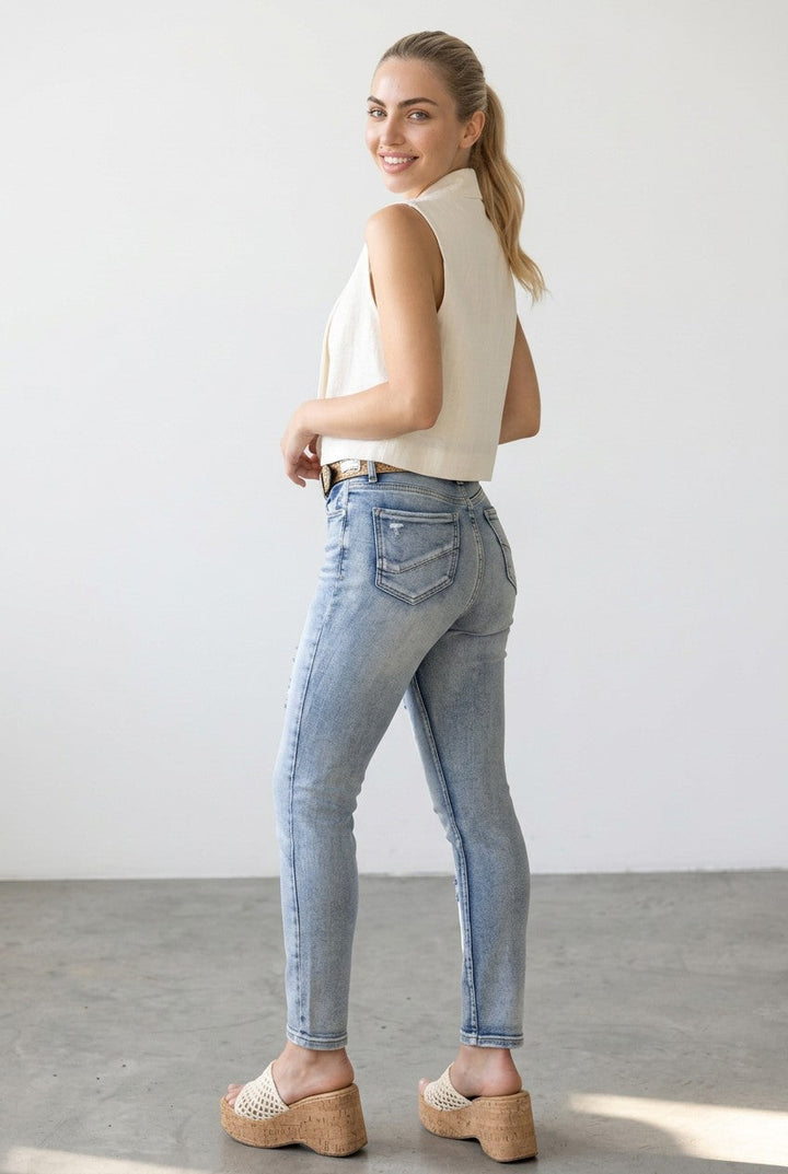 Women's 5 Pockets Mom Fit Jeans