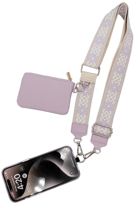 Petite Geometric Finewoven Pochette Cross Belt Bag - Vella Moda