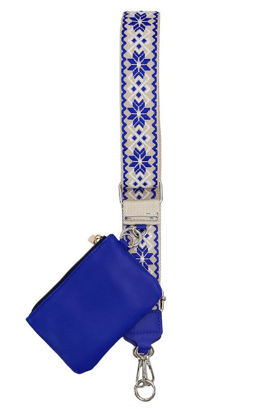 Petite Geometric Finewoven Pochette Cross Belt Bag - Vella Moda