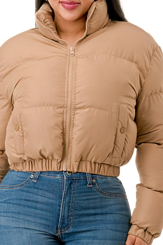 Puffer Long Sleeve Padded Jacket - Vella Moda