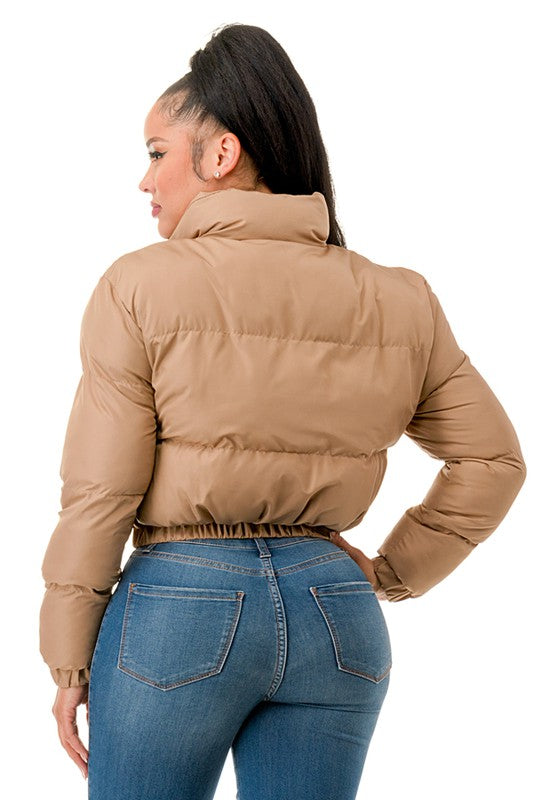 Puffer Long Sleeve Padded Jacket - Vella Moda