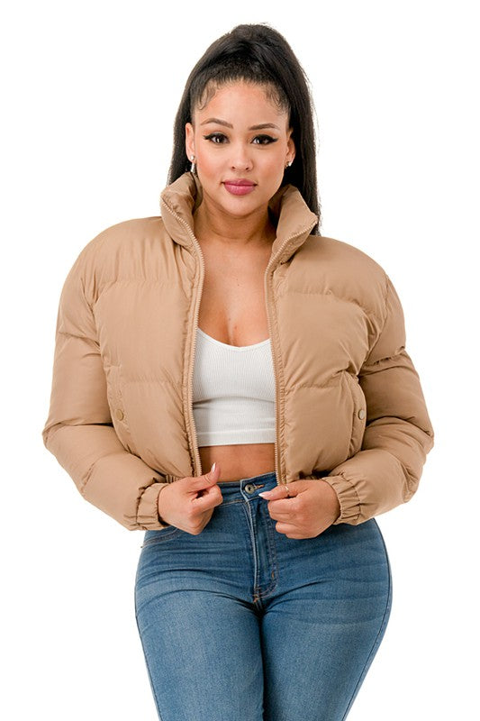 Puffer Long Sleeve Padded Jacket - Vella Moda