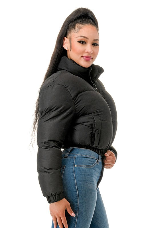 Puffer Long Sleeve Padded Jacket - Vella Moda