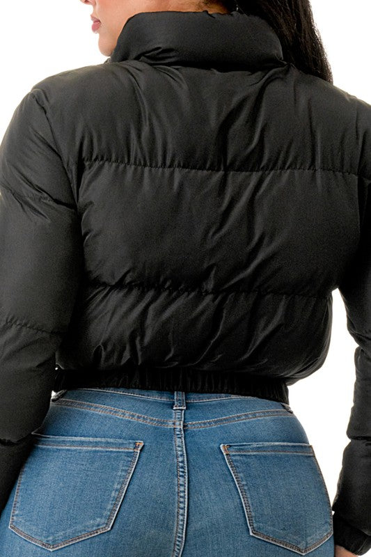 Puffer Long Sleeve Padded Jacket - Vella Moda