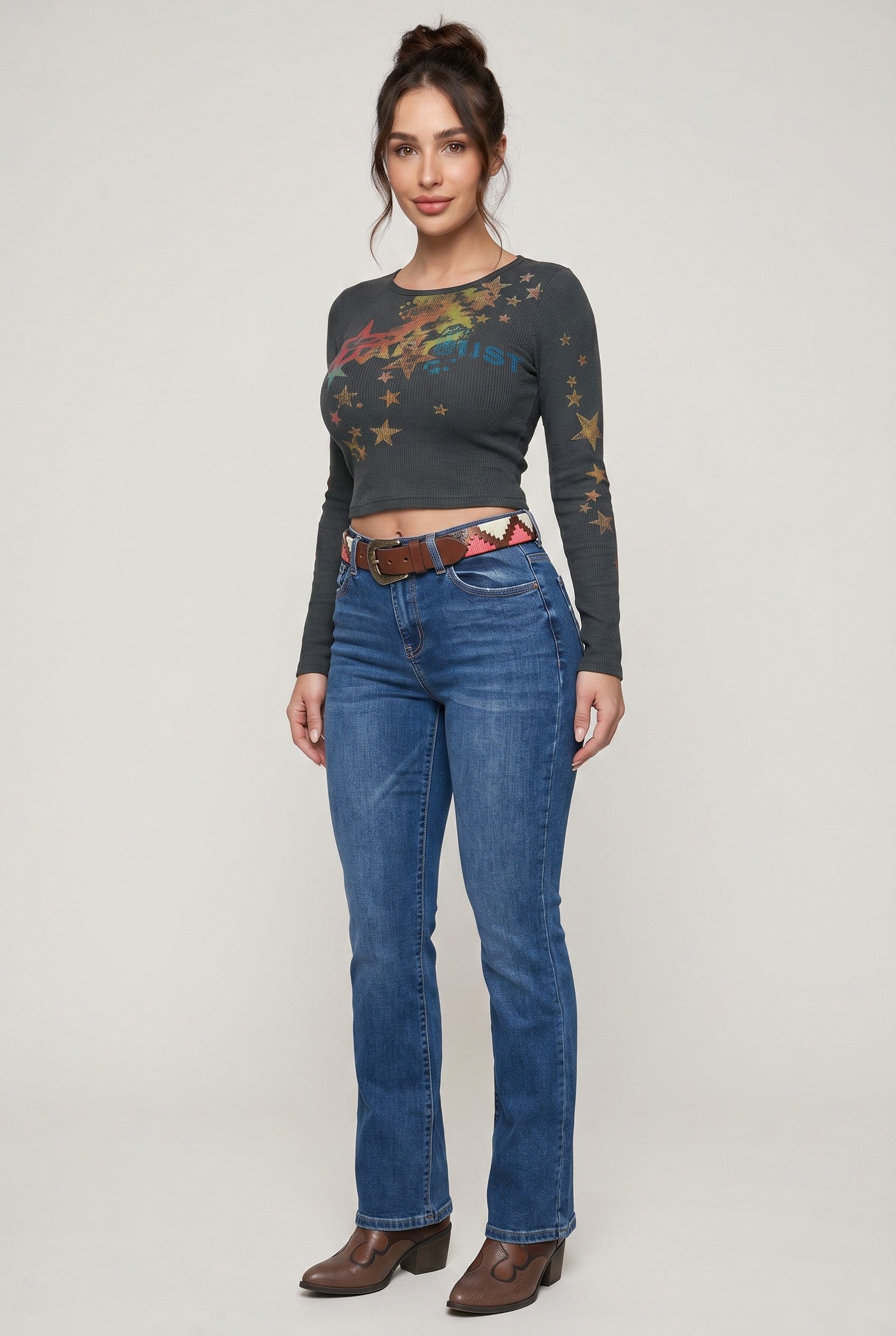 Western Blue Premium Bootcut Jeans – Medium Wash