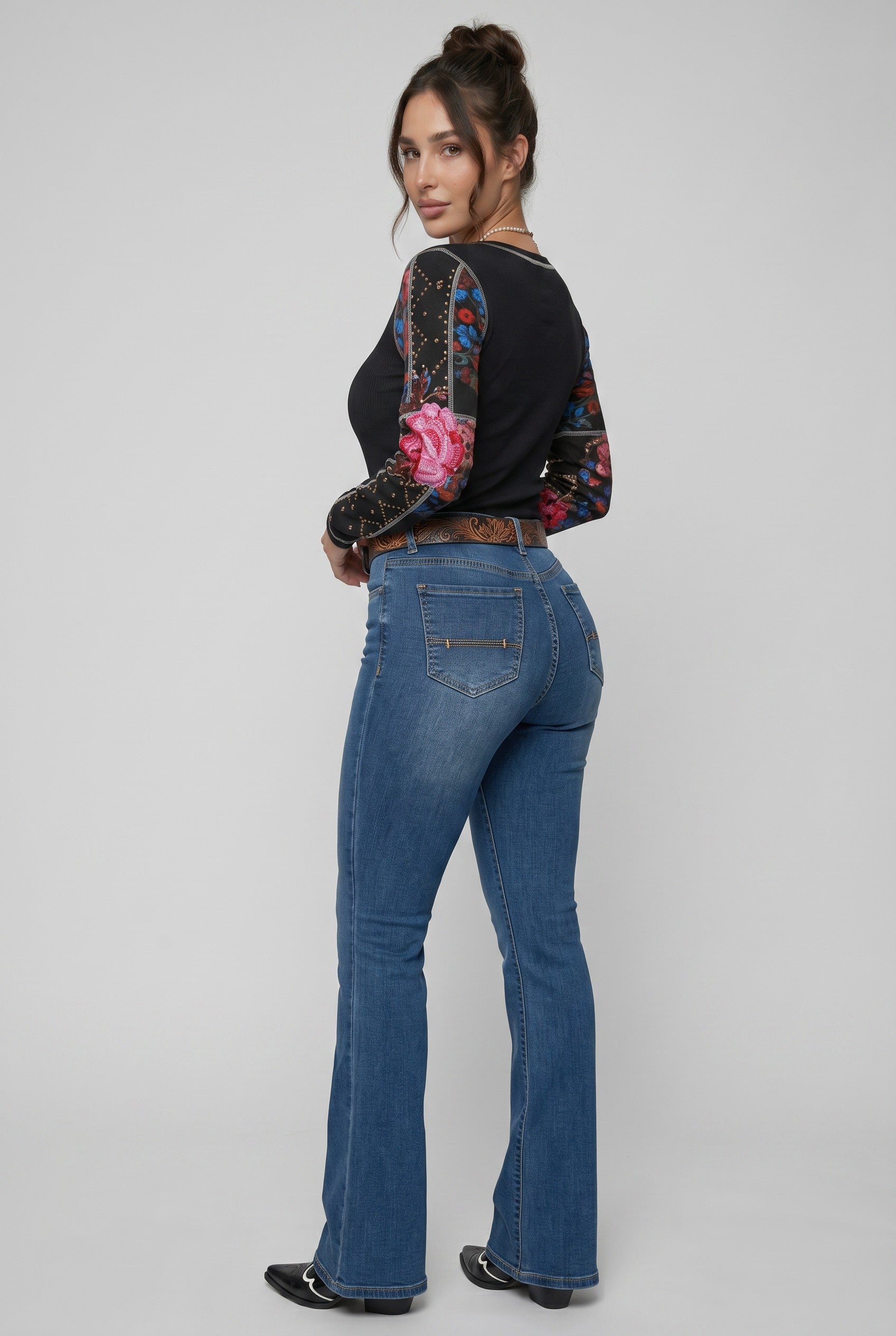 Western Blue Premium Flare Bootcut Jeans – Medium Wash