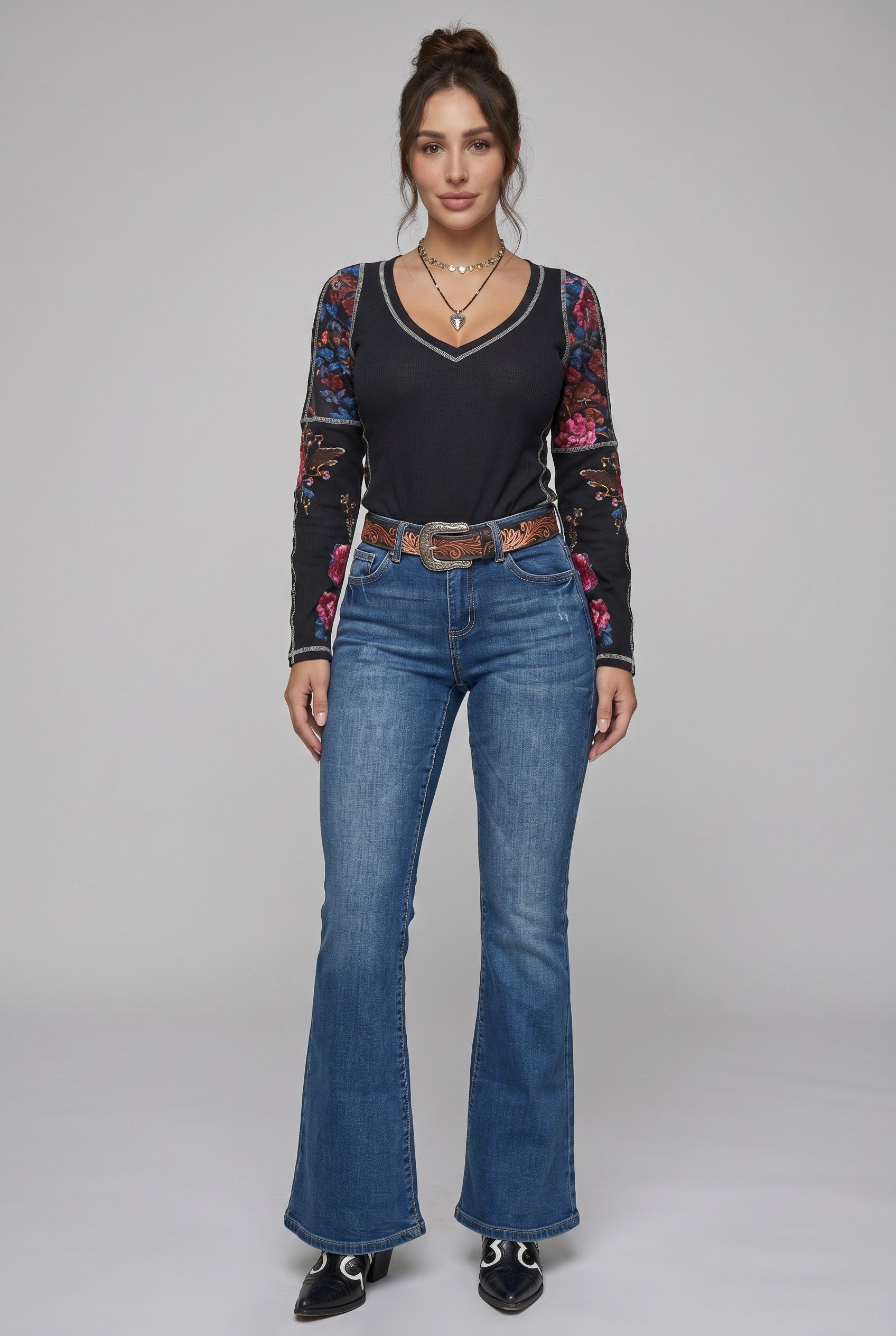 Western Blue Premium Flare Bootcut Jeans – Medium Wash