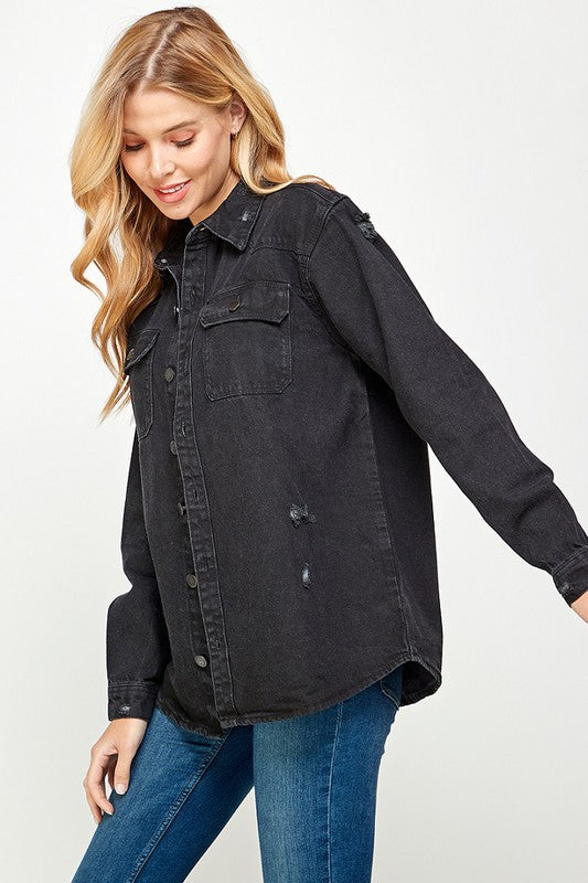 Women's Denim Shirt - Bella Moda Latina