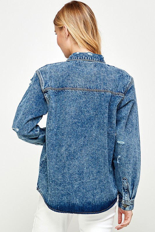 Women's Denim Shirt - Bella Moda Latina